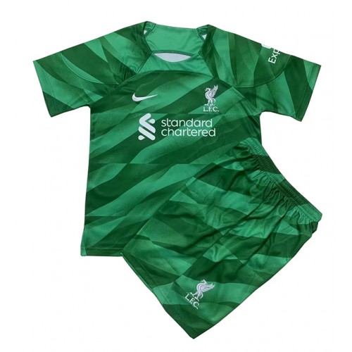 Dětský Fotbalový dres Liverpool Brankářské 2023-24 Třetí Krátký Rukáv (+ trenýrky)